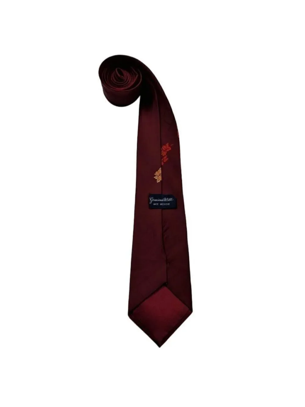 Gracious Will Red Floral Embroidered Novelty Tie